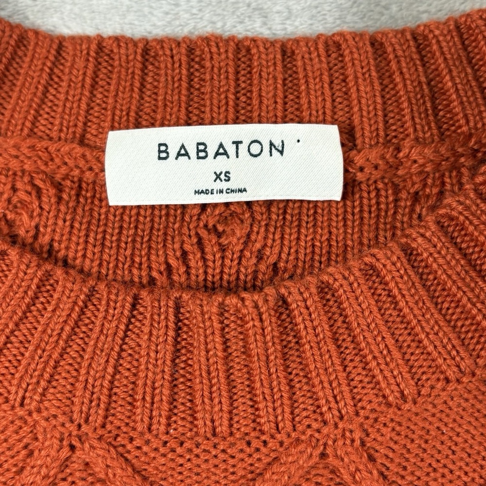 Babaton‎ Sweater Womens XS Cable Knit Pure Merino Wool Pullover Chunky NWOT - Picture 2 of 8